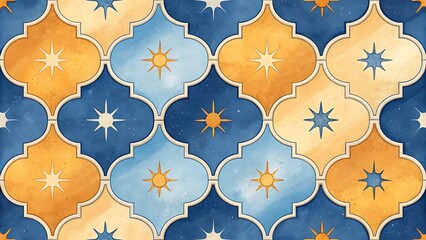 Moroccan Zellij Tiles &bull; Elegant Arabesque Background