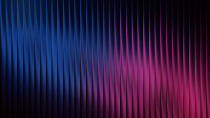 Abstract wavy background with blue and pink neon lights