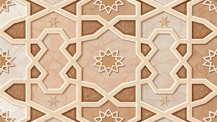 Traditional Islamic Geometric Wall Pattern