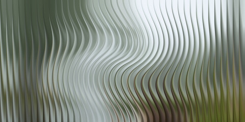 Abstract background with vertical wavy lines and silver gradient