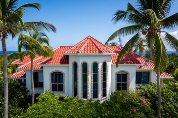 Fototapeta premium Luxury Villa Hideaway Tropical Island Vacation Home