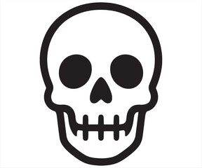 Skull Silhouette for Halloween and Horror Themes