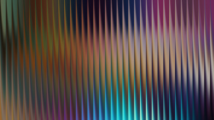Abstract background with vertical pleats and iridescent colors