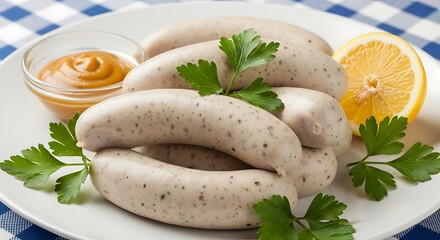 White Sausages with Mustard and Parsley.