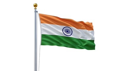 Indian Flag Waving in the Wind, National Symbol of India.