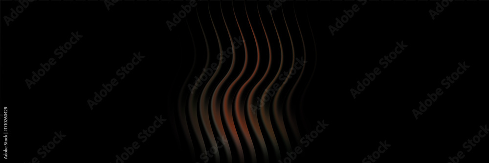 Poster Dark abstract background with vertical wavy lines