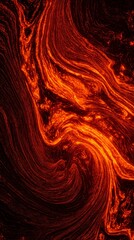 Fototapeta premium Molten lava patterns swirling with intense heat and vibrant fiery colors