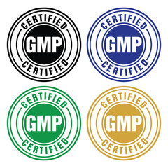 GMP certificate vector illustration isolated on transparent background