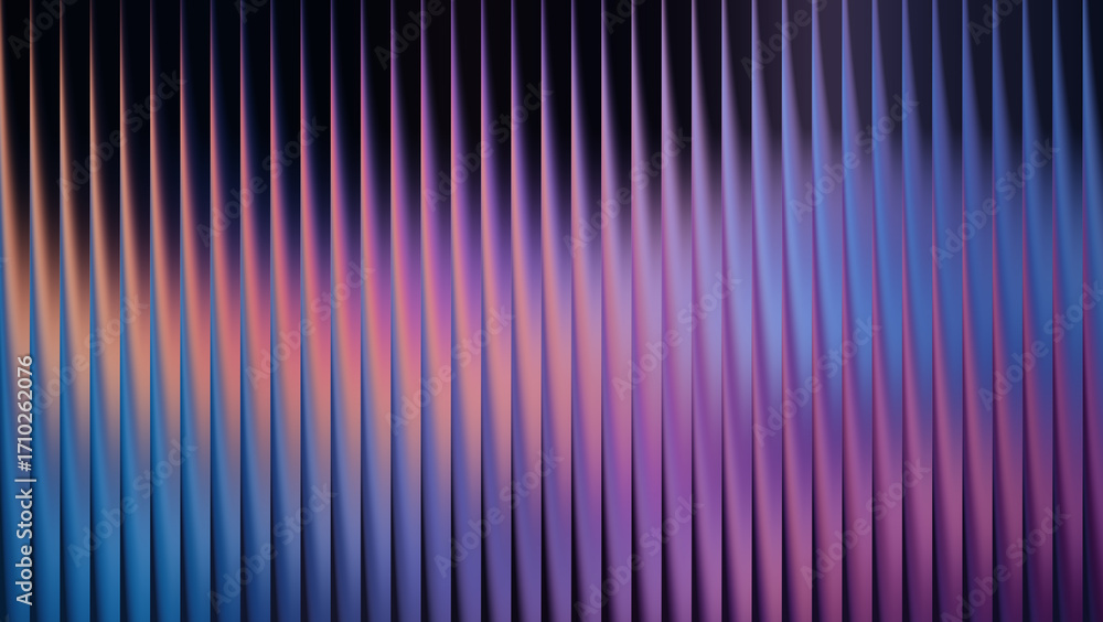 Aufkleber abstract vertical lines with a cool color gradient and bokeh effect