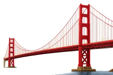 Obraz premium Detailed view of Golden Gate Bridge suspension structure