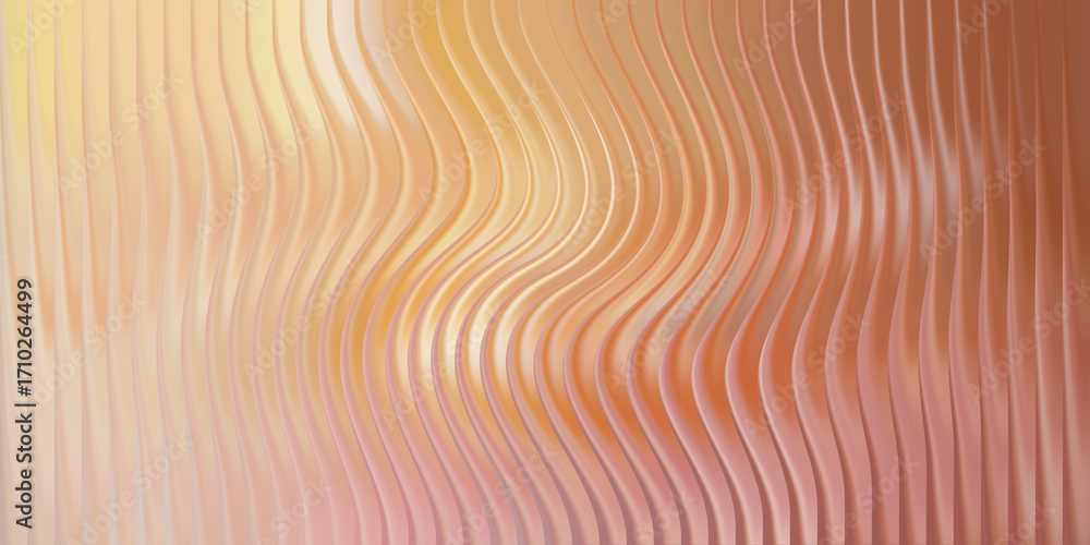 Poster soft abstract background with wavy vertical lines and warm light