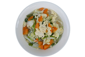 Delightful vegetarian sukiyaki offers warm embrace with its tender vegetables and savory broth