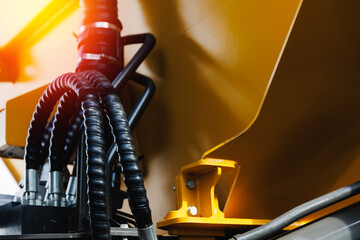 Distribution box of hydraulic unit with Hoses of excavator