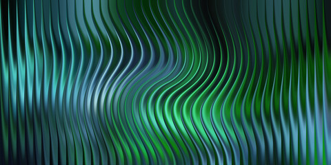 Cool blue and green abstract background with wavy vertical lines