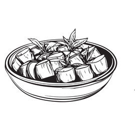 ratatouille food illustration vector