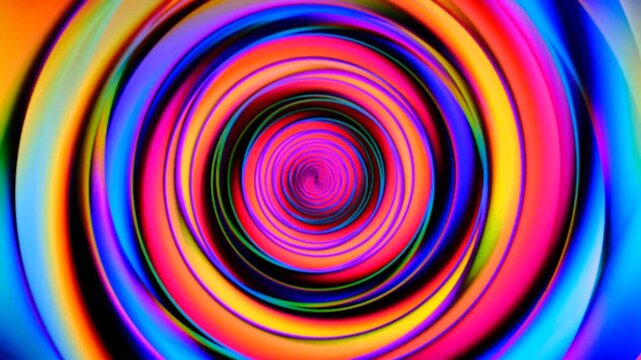 Abstract surreality motion graphics, vertigo hallucinations induced by stroboscopic flicker