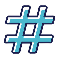 Obraz premium Hashtag Symbol Vector Icon – Social Media Tag