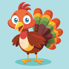 design logo vector icon cartoon illustration mascot turkey