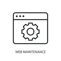 Web maintenance thin line vector icons.