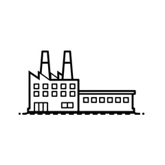 Obraz premium silhouette of industrial factory