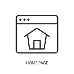Home page thin line vector icons.
