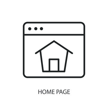 Home page thin line vector icons.