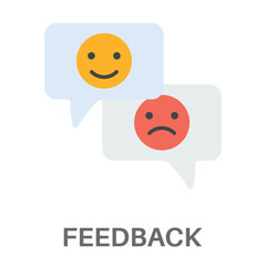 Feedback Flat Concept Simple Style Design Vector