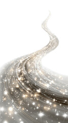 Obraz premium Sparkling Upward Trail of Golden Bokeh and Light