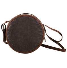 Bag vintage round design brown canvas on transparent background transparent background isolated png stock