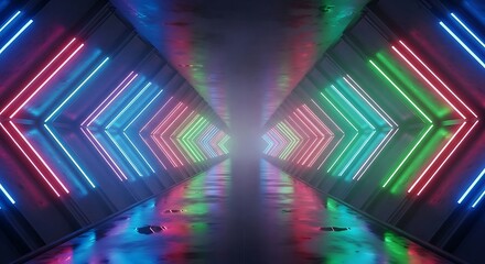 Neon Tunnel Pathway.