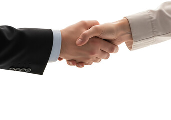 Professional Business Handshake Isolated on White Background. Concept of Agreement, Partnership, Success, and Collaboration.