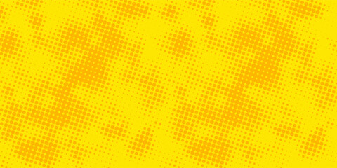 Dots halftone yellow color pattern gradient grunge texture background. Dots pop art comics sport style vector illustration