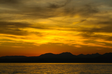 Lake Garda eveining Sun in Bardolino