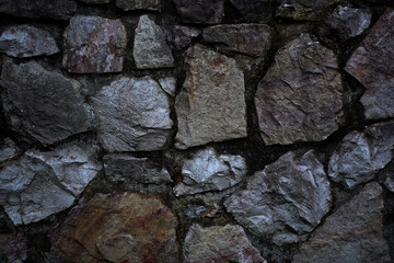 Rough stone masonry wall texture