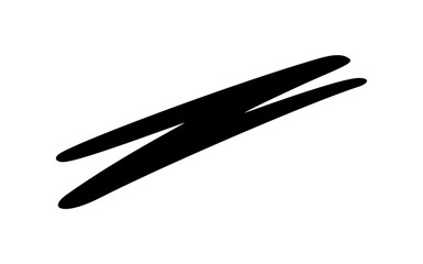 Hand Drawn Double Lightning Bolt or Energy Mark