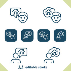 Realtor Icons. Real Estate Agent, Home Owner, House Icon