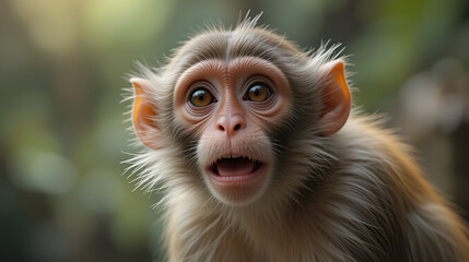 The sykes monkey seems to be surprised