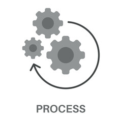 Process Flat Concept Simple Style Design Vector