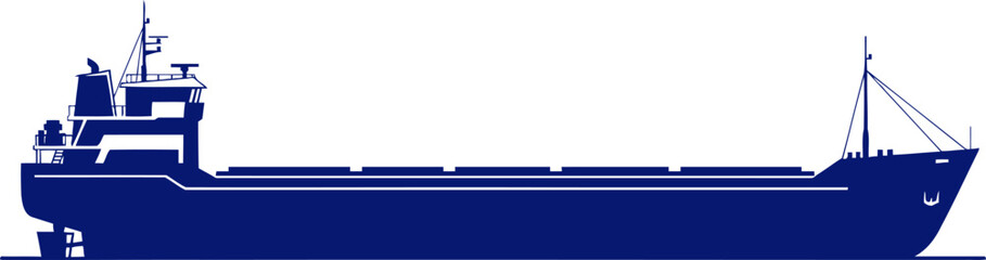 mighty cargo ship ocean freight, global trade, maritime icon, isolated on transparent background