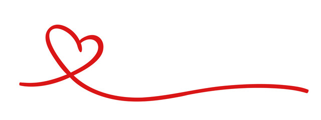 Artistic drawing heart line element design