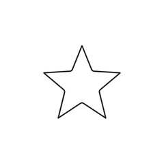 Obraz premium Simple Star Outline Icon Vector 