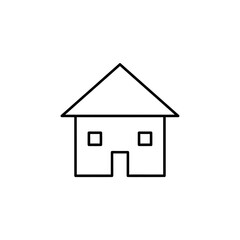 Obraz premium Simple House Outline Icon Vector 