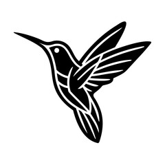 Elegant Hummingbird Bird Animal Nature Silhouette Design Element