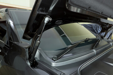 bonnet shock up or bonnet hood lift designed to keep hood in shut position when you drive over bumps, support hood in open position, make it easier to open or close bonnet car in a controlled manner