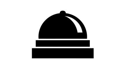 Black silhouette of a scientific observatory dome structure.