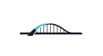 Modern bridge design with arch and pillars, a symbol of connection and progress.