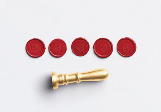 Wax Seal and Stamp Mockup