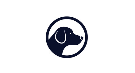 Black Labrador Retriever Profile Logo Design.