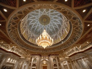 Obraz premium Ornate dome ceiling with intricate details