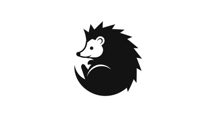 Stylized black hedgehog logo curled into a simple circle.